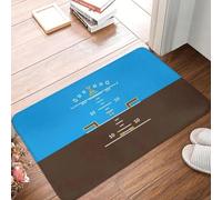 EAEQKOUC 3D Indicador de Actitud Personalizado 3D Alfombrado de Entrada Baño Suelo de Cocina Felpudo de Puerta Piloto de Vuelo Aviador Alfombra del Garaje Moqueta Almohadilla Reposapiés-50x80cm