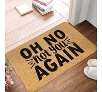 EAEQKOUC 3D Oh No Not You Again Felpudo Antideslizante Baño Alfombra de Cocina Dormitorio Balcón Puerta Piso Entrada Alfombra Alfombra-50x80cm