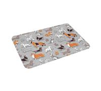 EAEQKOUC 3D Origami 3D Dogge Friends Antideslizante Felpudo Tapete Tapete Absorbente Alfombra para Entrada a la Cocina Casas Sala de Estar Tapetes para los pies - 60x90cm