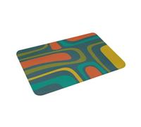 EAEQKOUC 3D Palm Springs Retro Modern Abstract Pattern Pattern Tapete Antideslizante para Alfombrillas de Entrada a la Cocina y Alfombrillas para los pies del baño - 50x80cm