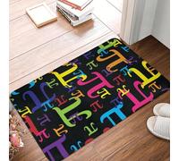 EAEQKOUC 3D Pieces of Math Science Door Floor Bath Kitchen Mats Anti-Slip Outdoor Geek Mathematics Doormat Toilet Entrance Carpet Rug-50x80cm