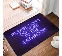 EAEQKOUC 3D Please Don't Do Coke In The Bathroom Front Floor Door Entrance Mats Indoor Funny Gift Bath Kitchen Doormat Bedroom Carpet Rug-50x80cm
