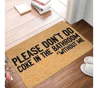 EAEQKOUC 3D Please Don't Do Coke In The Bathroom Front Floor Door Entrance Mats Indoor Funny Gift Bath Kitchen Doormat Bedroom Carpet Rug-60x90cm