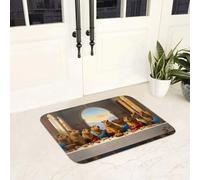 EAEQKOUC Alfombra 3D Capybara Felpudo Antideslizante con patrón Animal, de para Entrada a la Cocina, balcón de la casa, Alfombrillas para los pies y Decoraciones navideñas