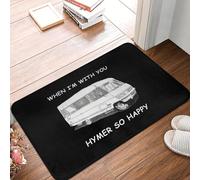 EAEQKOUC Alfombra 3D Cuando Estoy contigo Tan Feliz Alfombrilla Antideslizante Esterilla Absorbente Entrada de la Cocina Baño Alfombrillas para los pies