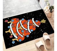 EAEQKOUC Alfombra 3D Diseño de Bola de Billar de árbol - Esterilla Rectangular de poliéster Lavable a máquina para salón, Dormitorio y sofá Decoraciones navideñas