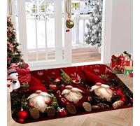 EAEQKOUC Alfombra 3D Feliz más, Felpudo de Bienvenida de diseño de Tres Enanos - s cómodas para Interiores y Exteriores para Cocina, hogar y Decoraciones navideñas Oficiales