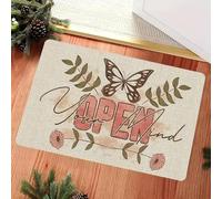 EAEQKOUC Alfombra 3D Felpudo de Bienvenida Butterfly Design - Lavable a máquina, Lana salón, Dormitorio, Cocina y Decoraciones navideñas