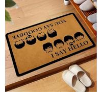 EAEQKOUC Alfombra 3D Felpudo Interior Felpudo Delantero Tú Dices adiós y yo Saludo Tapetes absorbentes para el salón Tonteras Perfil bajo para la Entrada Patio Jardines Decoraciones navideñas