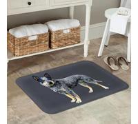 EAEQKOUC Alfombra 3D Felpudos Antideslizantes de Australian Cattle Dog, Lavable para Entrada a la Cocina, Dormitorio, Alfombrillas para los pies y Decoraciones navideñas