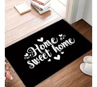EAEQKOUC Alfombra 3D HOGAR Dulce HOGAR de escrita a Mano Acentuada de corazón Antideslizante Dormitorio de salón Decoración Interior Esterilla Duradera Decoraciones navideñas