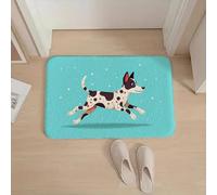 EAEQKOUC Alfombra 3D Jack Russell Terrier Felpudo para Perro - Esterilla Rectangular Grande Absorbente de Secado rápido con Decoraciones navideñas de Goma Antideslizante