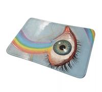 EAEQKOUC Alfombra 3D Psicodélico Ojo Místico Tercer Ojo Antideslizante para la Entrada de la Cocina Tapetes para los pies-50x80cm