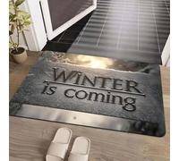 EAEQKOUC Alfombra 3D Se Acerca el Invierno, una Alfombrilla Rectangular Suave como Felpudo, Lavable a máquina y diseño de Snowboard para la Cocina, salón, Dormitorio, Decoraciones navideñas