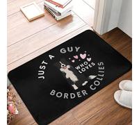 EAEQKOUC Alfombra 3D: Solo un Chico Que ama el Border Collie para Amantes de los Perros, felpuda Antideslizante, para la Entrada de la Cocina, Alfombrillas para los pies-50x80cm