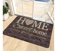 EAEQKOUC Alfombra 3D Texto de de Bienvenida Sweet Home, Felpudo de Entrada, decoración nórdica para el hogar, para Entrada, Puerta Principal, Patio, Decoraciones navideñas Interiores/Exteriores