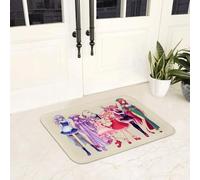 EAEQKOUC Alfombra 3D Touhou Project Anime Felpuda Antideslizante Felpuda de Suelo Absorbente para de Entrada a la Cocina Baño, salón Tapetes para los pies Decoraciones navideñas