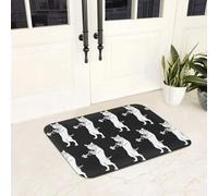 EAEQKOUC Alfombra 3D Trompetista de Gato Mudo Recto Wah Wah Trompeta Antideslizante Felpudo Tapete de Suelo de para Entrada a la Cocina Tapices de reposapiés Adornos navideños