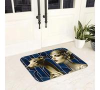 EAEQKOUC Alfombra 3D Winter Hound, Greyhound, Whippet, Sighthound, Perro Antideslizante, Felpudo, para Entrada a la Cocina, balcón, Alfombrillas para los pies, Decoraciones navideñas