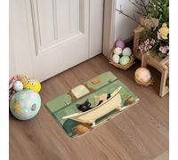 EAEQKOUC Alfombra Amor Erizo en 3D, Regalos de San Valentín, Esterilla de Franela, Antideslizante de Grosor, Lavable a máquina