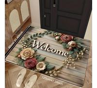 EAEQKOUC Alfombra Felpudo Antideslizante con patrón de vieiras y Estrellas de mar en 3D - Lavable para decoración de baños, dormitorios y oficinas