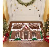 EAEQKOUC Alfombra Palabra de Entrada 3D Navidad, de Entrada, Decorativa Antideslizante, Ambiente Festivo decoración