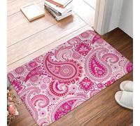 EAEQKOUC Felpudo de pañuelo de Cachemira Estilo Bohemio étnico 3D Antideslizante Entrada Baño Cocina Piso Alfombra Alfombra de Inodoro Almohadilla para pies-40x60cm