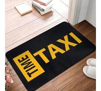 EAEQKOUC Felpudo Personalizado Funny Driver Taxi Time Entrada Antideslizante Baño Cocina Felpudos de Puertas Sala de Estar Alfombra de moqueta 3D-60x90cm