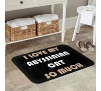 EAEQKOUC Me Encanta Mucho mi Gato Abisinio Tantas alfombras Antideslizantes Felpuda de Suelo Cojín Alfombra para la Entrada a casa Casas Esterillas para los pies 3D-60x90cm