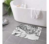 EAEQKOUC Mi Adorable Gato Tomie Junji Ito Felpudo Antideslizante Felpudo Alfombra de Alfombra para Entrada a la Cocina Balcón Tapetes para los pies 3D-40x60cm