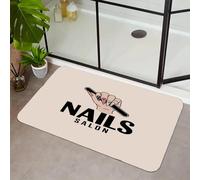 EAEQKOUC Nails Salon Design Esterilla de Franela Antideslizante - Suave, Lavable, Resistente al Color, Alfombra Rectangular para salón, Dormitorio 3D-60x90cm
