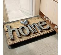 EAEQKOUC Patrón de la casa: Nueva Alfombrilla de Entrada, Alfombrilla de Terciopelo cristalino, Alfombra Absorbente de baño, decoración de Puerta para pies, 3D-60x90cm.