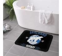 EAEQKOUC Svalbard Oso Polar Sol de Medianoche en Noruega Felpudo Antideslizante Alfombra de Suelo Alfombra para Entrada a la Cocina Casas Bases para los pies del balcón 3D-50x80cm