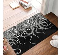 EAEQKOUC Tentáculos de Monstruo de Terror Personalizados Cthulhu Felpudo de Puerta Antideslizante baño, Cocina Alfombra del Garaje Alfombra 3D-40x60cm