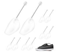 EAEVKPI 5 Pares Zapateras, Zapateras de PláStico, Zapateras para Hombre, Zapatera de Muelle MetáLico Transparente Ajustable, Camilla para Todo Tipo de Zapatos