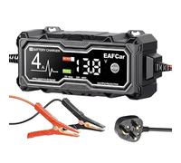 EAFCar Cargador de batería de coche de 4 amperios y 12 V, cargador de goteo para coche, motocicleta, barco, batería de cortacésped con carga inteligente, reparaciones, mantiene baterías de plomo ácido