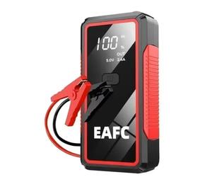 EAFCAuto 2000A 12V Arrancador portátil de batería para Coche, iluminación LED, SOS, Carga Rápida, Dispositivo de Arranque de Refuerzo para diésel de 4 l y Gasolina de 6 l (Negro)