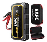 EAFCAuto Arrancador de batería para Coche de 12V 1200A, Cargador de Emergencia, luz LED SOS para Uso en emergencias, Dispositivo de Arranque, para Gasolina de 4,0 L/diésel de 2,0 L, con Bolsa de EVA