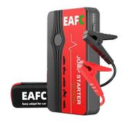 EAFCAuto Arrancador de Emergencia para automóvil de Corriente máxima 600A, batería Externa de 12V, iluminación LED, Interfaz USB, Banco de energía de Arranque para vehículos de Gasolina de 3L (Negro)