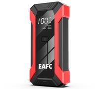 EAFCAuto Arrancador portátil multifunción de Emergencia de 2000 A, 12 V, Interfaz USB, con luz LED (SOS/Iluminación/Estroboscópico), Adecuado para Motores de Gasolina y diésel (Rojo)