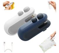 Eagerlyous Mini Bag Sealer with Cutter and Magnet, Mini Sealer Small Household Hand Pressure Sealers, 2 in 1 Gadget Cutter and Sealer, Portable Snack Plastic Bag Heat Sealing Machine (Mix*2)