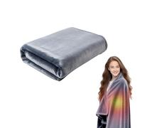 EagerMinds Manta Eléctrica Inalámbrica de 140 x 80 cm, Manta Eléctrica USB, Heated Blanket, Manta Térmica Con Batería, Manta Eléctrica Con Batería, 3 Niveles de Calor 35°C/45°C/55°C, Para Coche Casa