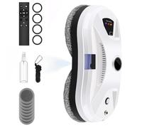 EagerMinds - Robot limpiador de cristales (5600 PA), sistema de seguridad, para todas las superficies lisas, con 10 paños para todas las superficies lisas (B)