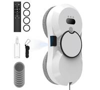 EagerMinds - Robot limpiador de cristales (5600 PA, sistema de seguridad, para todas las superficies lisas, con 10 paños para todas las superficies lisas (A)