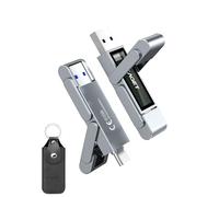 Eaget Unidad flash de 511 GB, unidad de estado sólido USB-C de doble puerto con USB 3.2, unidad de pulgar de alta velocidad de 560 MB/s para iPhone 15/16/17 Pro, Android, Mac, PC, PS5, cuerpo de metal