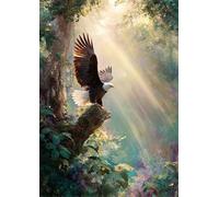 Eagle 30 Piece Jigsaw Puzzles for Adults, Colourful, Challenging & Brainteasing Adult Puzzles 30 Pieces Sunny Woods, Fun jigsaws for The Whole Family 10x8 Inch