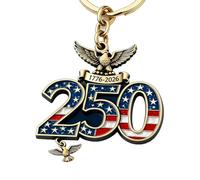 Eagle Acrylic Keychain, 250th Patriotic Purse Charm, 7x5cm Lightweight Decorative Design, American Bag Ornament, Eye Catching Souvenir, Suitable for Wallet Phone Tote Travel School Office Party