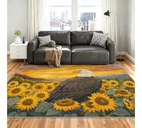 Eagle Alfombra 200x250cm, Sunflower Alfombras for Living Room | Large Washable Low Pile Non-Slip Moqueta for Bedroom Bedside Dining Room Decor Mat