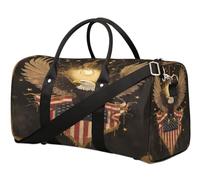 Eagle America Flag - Bolsa de viaje vintage para mujeres, hombres, niñas, niños, fin de semana, para noche, 22.7 L, bolsa de equipaje para deportes, gimnasio, yoga, color, 22.7L, Organizador de bolsas