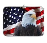 Eagle American Flag - Tapete de microfibra para secado de platos, tapete absorbente de águila, escurridor de platos para cuchara de cocina, plato de vidrio, 16 x 18 pulgadas
